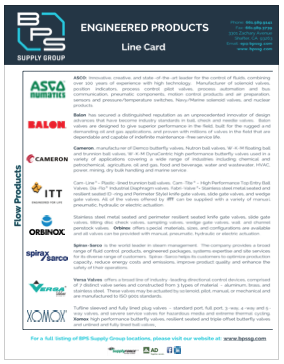 BPS Engineered Products Line Card Page 1