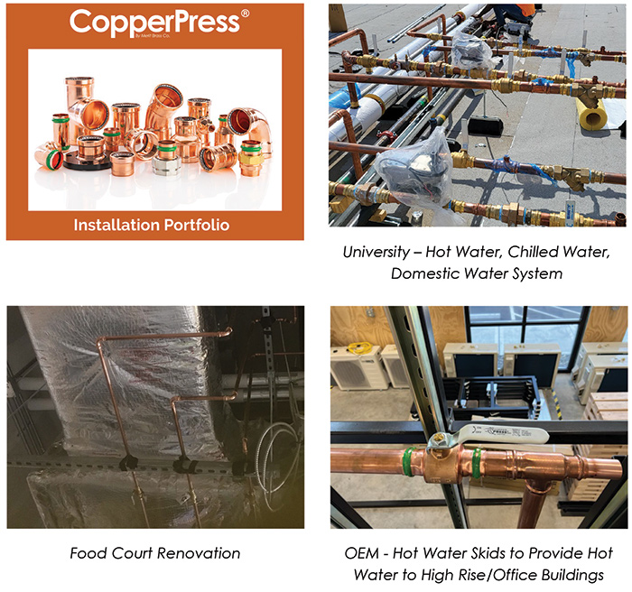 Copper Press Fittings Installation Portfolio
